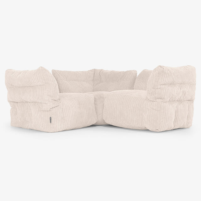 Trojmiestna Modulárna Rohová Pohovka - Menčester Slonovinová 01