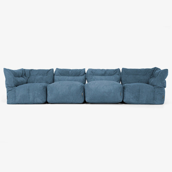 Štvormiestna Modulárna Pohovka - Menčester Námornícka modrá 01