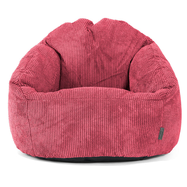 Bublinková stolička sedací vak - Pom Pom Pastelová červená 01