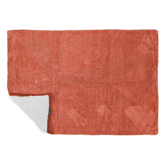 Deka / prikrývka Sherpa - Pom Pom Tekvicová Oranžová 03