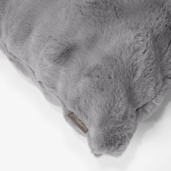 Dekoračný poťah na vankúš 47 x 47 cm - Umelá kožušina Bublina Šedá 02