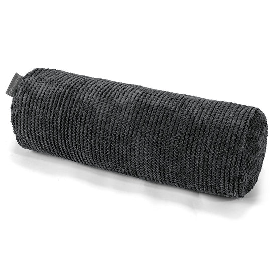 Dekoračný valčekový poťah na vankúš 20 x 55 cm - Pom Pom Čierna 01