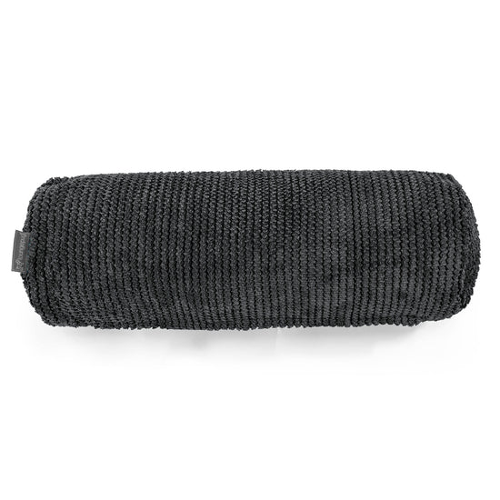 Dekoračný valčekový poťah na vankúš 20 x 55 cm - Pom Pom Čierna 02
