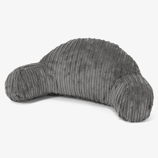 Detský útulný vankúš s vysokým operadlom - Menčester Grafitová šedá 01