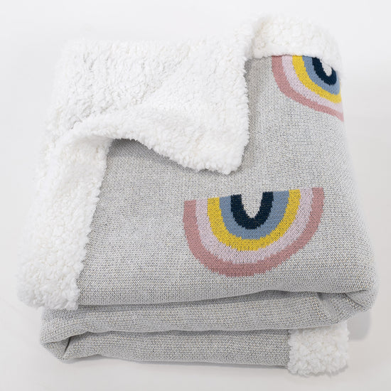 Deka / prikrývka - Pletené Dúha 03