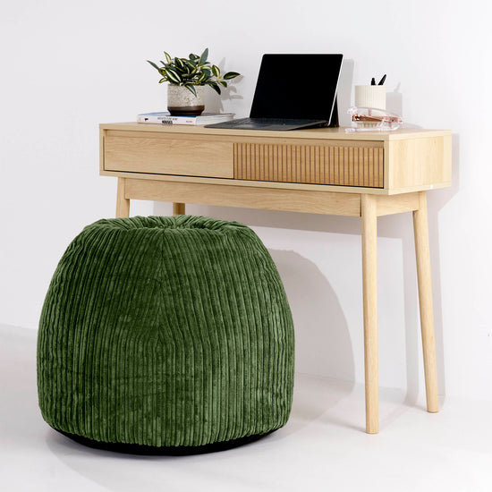 Ergonomické kancelárske pouf-kreslo - Menčester Lesná zelená - 02
