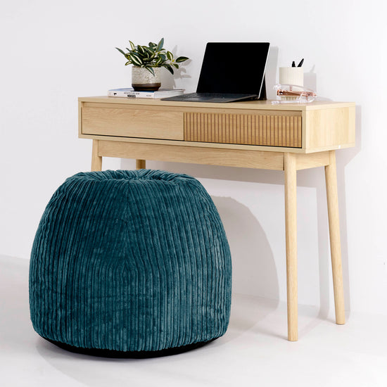 Ergonomické kancelárske pouf-kreslo - Menčester Modrozelená - 02