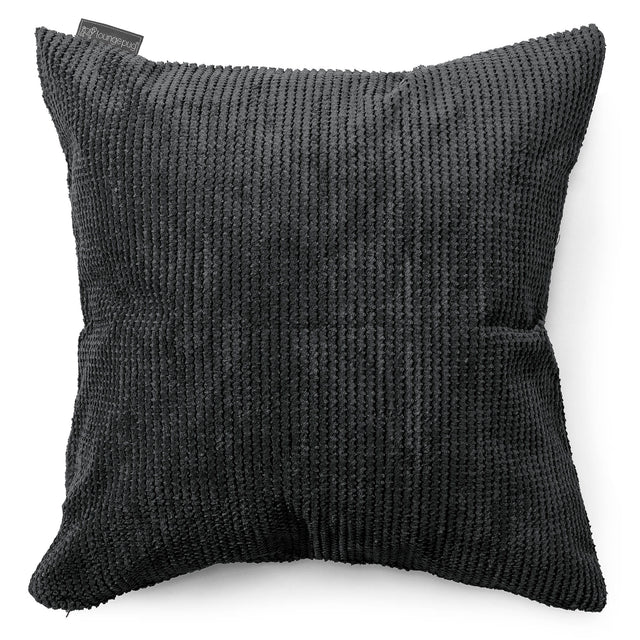 Extra veľký dekoračný poťah na vankúš 70 x 70 cm - Pom Pom Čierna 01