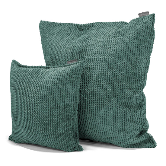 Extra veľký dekoračný poťah na vankúš 70 x 70 cm - Pom Pom Machová Zelená 02