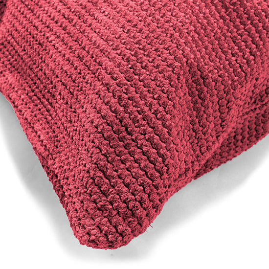 Extra veľký dekoračný poťah na vankúš 70 x 70 cm - Pom Pom Pastelová červená 03