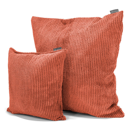 Extra veľký dekoračný poťah na vankúš 70 x 70 cm - Pom Pom Tekvicová Oranžová 02