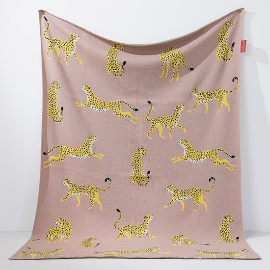 Deka / prikrývka - Pletené Gepard Ružová 01