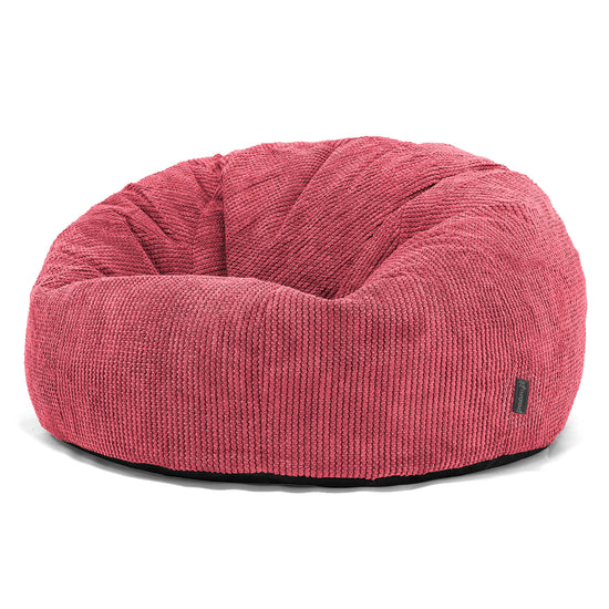 Klasická pohovka sedací vak - Pom Pom Pastelová červená 01
