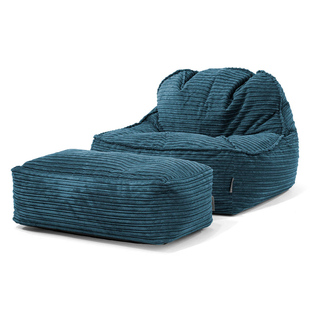 Kreslo sedací vak Sloucher 2.0 - Menčester Námornícka modrá 02