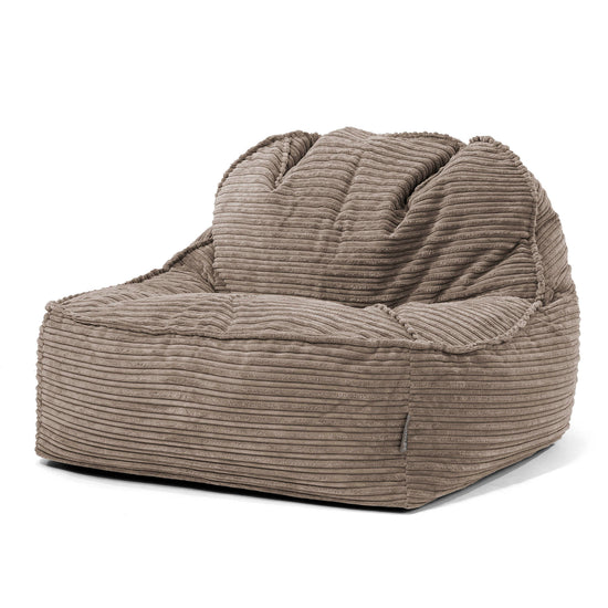 Kreslo sedací vak Sloucher 2.0 - Menčester Sivá holubica 01
