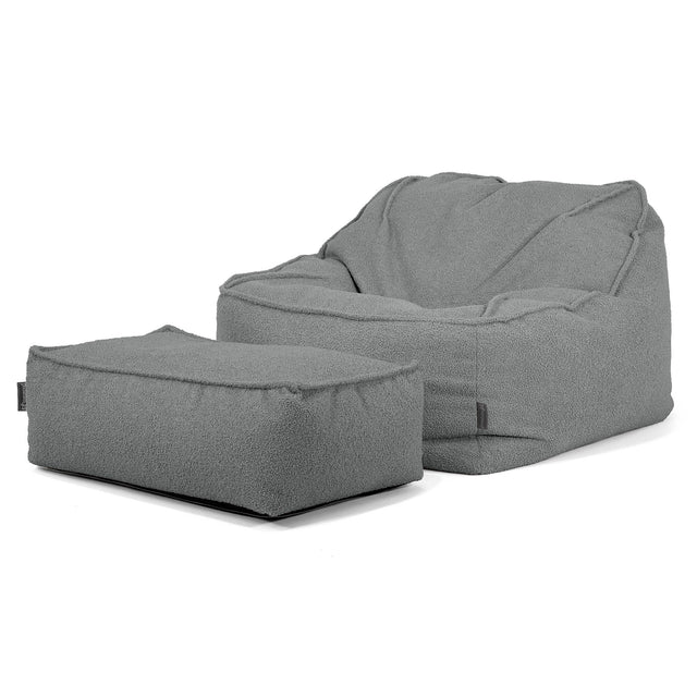 Kreslo sedací vak Sloucher - Buklé Šedá