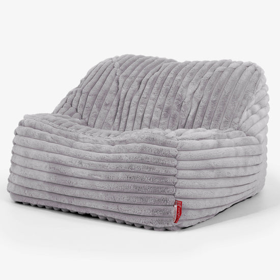 Kreslo sedací vak Sloucher - Ultra plyšový kord Šedá 01