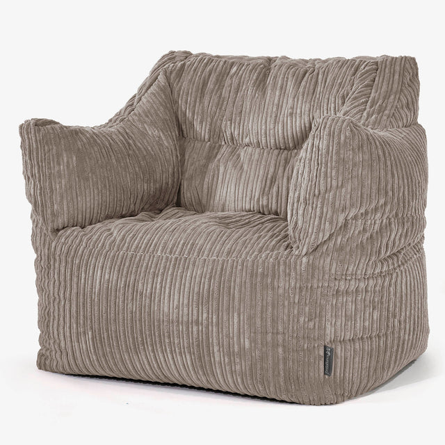 Victor Bean Bag Armchair - Cord Dovetail Grey 01
