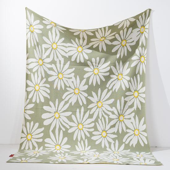 Deka / prikrývka - Pletené Kvetinový Mäta 01