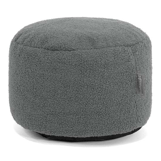 Malá okrúhla podnožka - Buklé Šedá 01