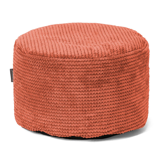 Malá okrúhla podnožka - Pom Pom Tekvicová Oranžová 01