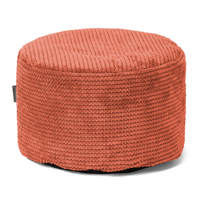 Malá okrúhla podnožka - Pom Pom Tekvicová Oranžová 01