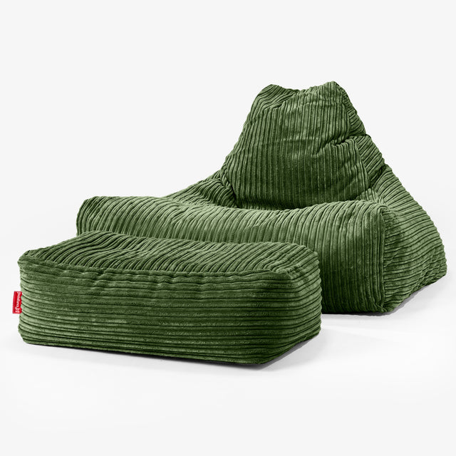 Ležadlo sedací vak - Menčester Lesná zelená 02