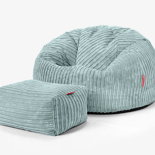 Klasická stolička sedací vak - Menčester Mätová Zelená 02