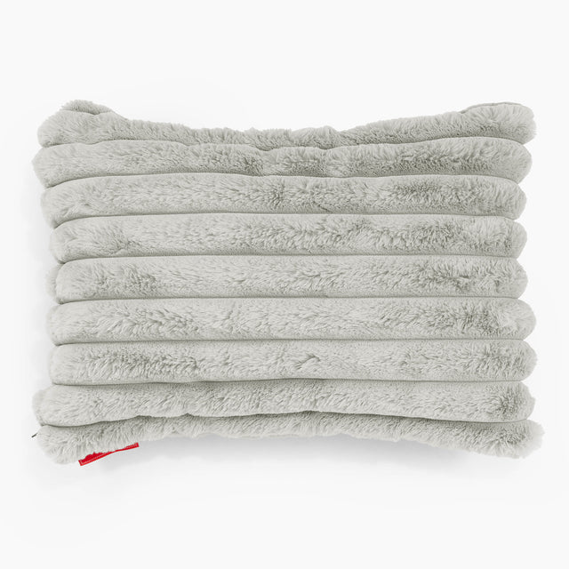 Obdĺžnikový dekoračný poťah na vankúš 35 x 50 cm - Ultra plyšový kord Šalviová zelená 01