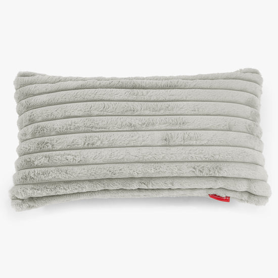 Obdĺžnikový dekoračný poťah na vankúš XL 40 x 70 cm - Ultra plyšový kord Šalviová zelená 01