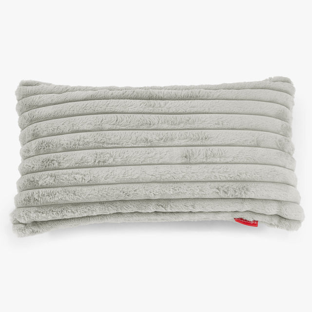 Obdĺžnikový dekoračný poťah na vankúš XL 40 x 70 cm - Ultra plyšový kord Šalviová zelená 01