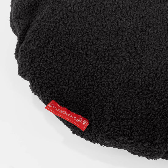 Okrúhly dekoračný poťah na vankúš 50 cm - Buklé Grafitová šedá 02