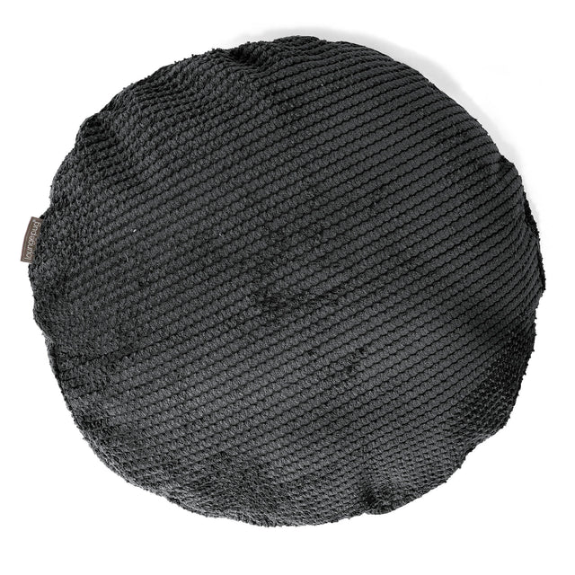 Okrúhly dekoračný poťah na vankúš 50 cm - Pom Pom Čierna 01