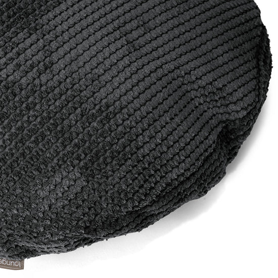 Okrúhly dekoračný poťah na vankúš 50 cm - Pom Pom Čierna 02