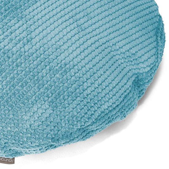 Okrúhly dekoračný poťah na vankúš 50 cm - Pom Pom Morská modrá 02