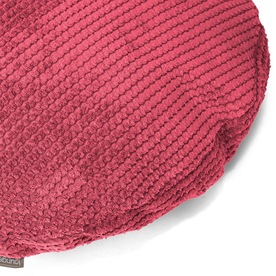 Okrúhly dekoračný poťah na vankúš 50 cm - Pom Pom Pastelová červená 02