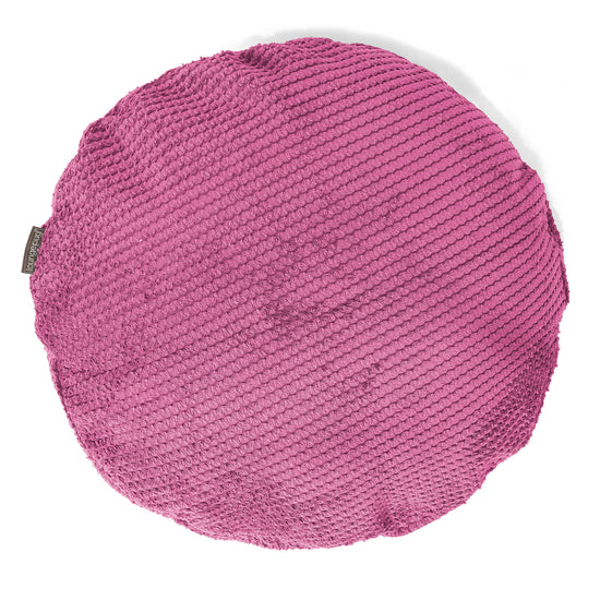 Okrúhly dekoračný poťah na vankúš 50 cm - Pom Pom Ružová 01