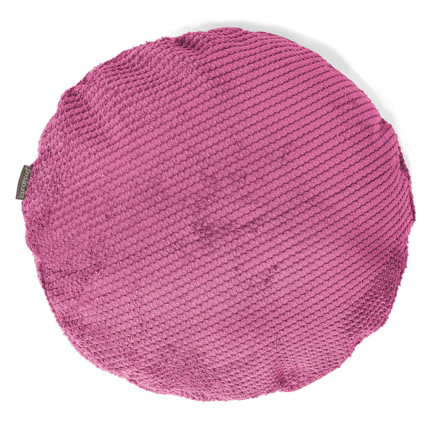 Okrúhly dekoračný poťah na vankúš 50 cm - Pom Pom Ružová 01