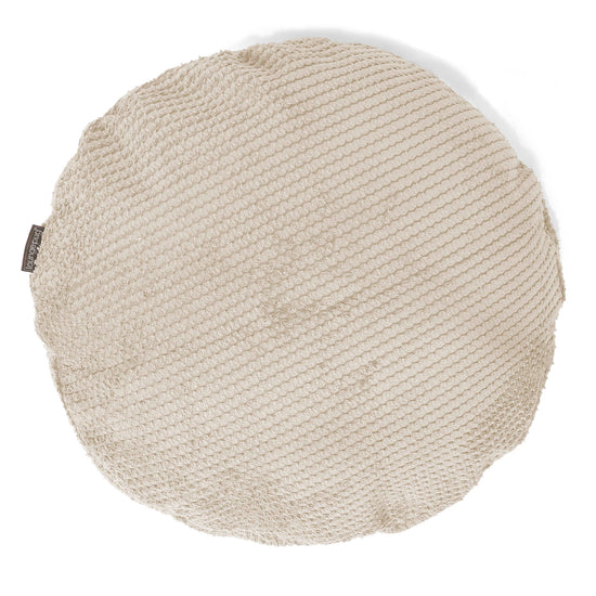 Okrúhly dekoračný poťah na vankúš 50 cm - Pom Pom Slonovinová 01