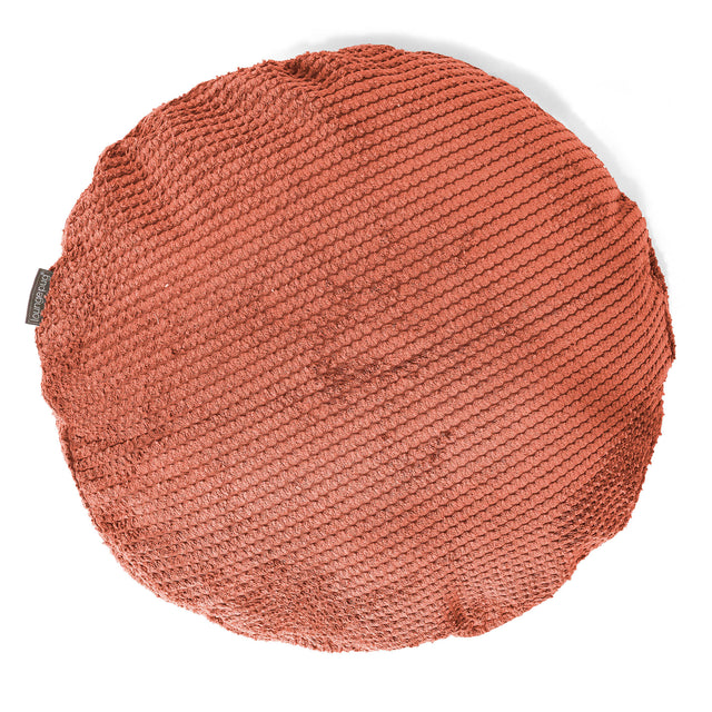 Okrúhly dekoračný poťah na vankúš 50 cm - Pom Pom Tekvicová Oranžová 01