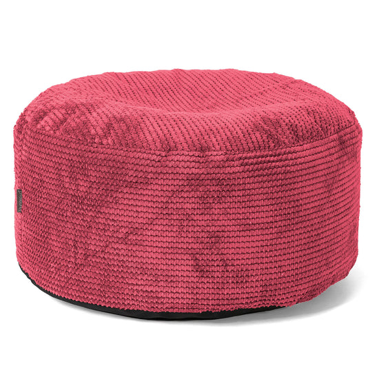 Ottoman Puf s Podnosom na Servírovanie - Pom Pom Pastelová červená - 02