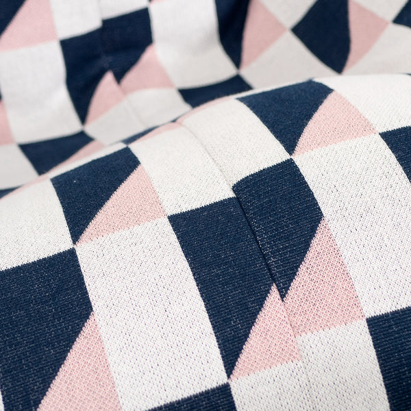 Herné ležadlo sedací vak - Pletené Geometrický Modrá Fabric Close-up Image