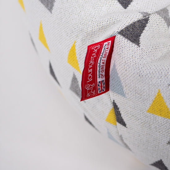 Klasická stolička sedací vak - Pletené Geometrický trojuholník 03