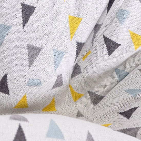 Klasická stolička sedací vak - Pletené Geometrický trojuholník 04