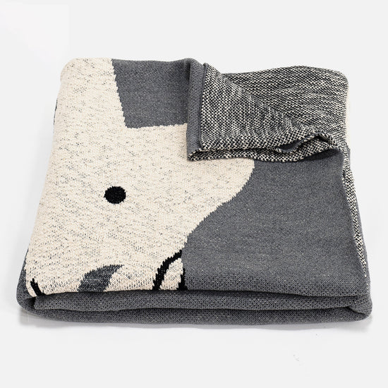 Deka / prikrývka - Pletené Osamelý jednorožec 03