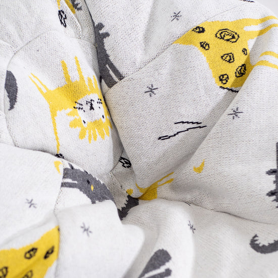 Klasická detská stolička sedací vak vo veku 1-5 rokov - Pletené Safari 03