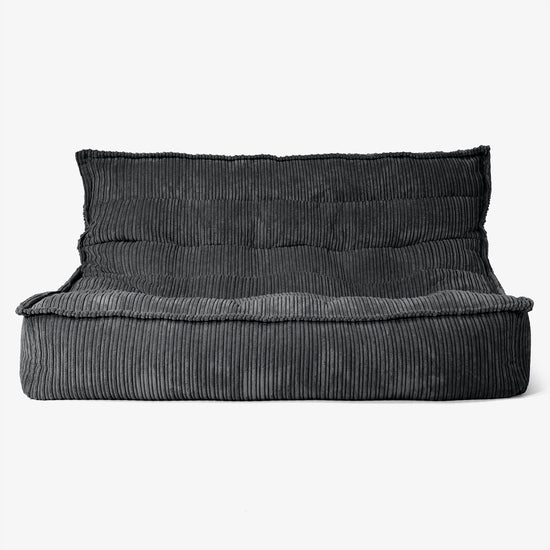 Oliver Floor Sofa Bean Bag - Cord Black 01