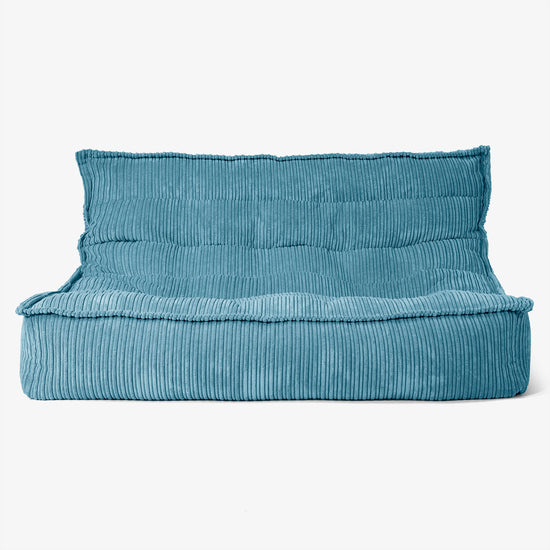 Oliver Floor Sofa Bean Bag - Cord Aegean Blue 01