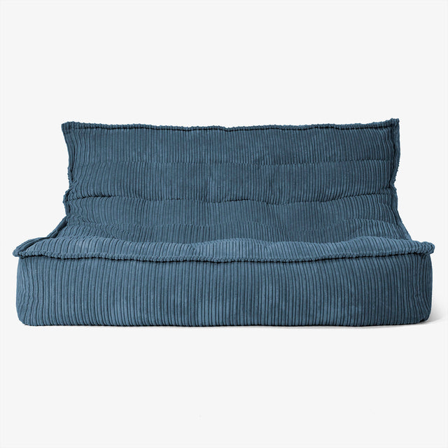 Oliver Floor Sofa Bean Bag - Cord Navy Blue 01