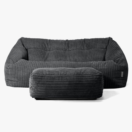 Maya Sofa Bean Bag - Cord Black 02